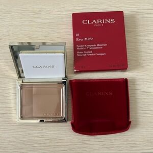 New! Clarins Ever Matte Shine Control Mineral Powder Compact - Color: 03